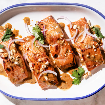 Fresh Lemongrass Basil Roasted Salmon